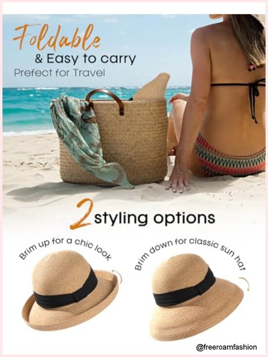 UPF 50+ Packable Bucket Hat, Adjustable Sun Hat for Travel main image 4